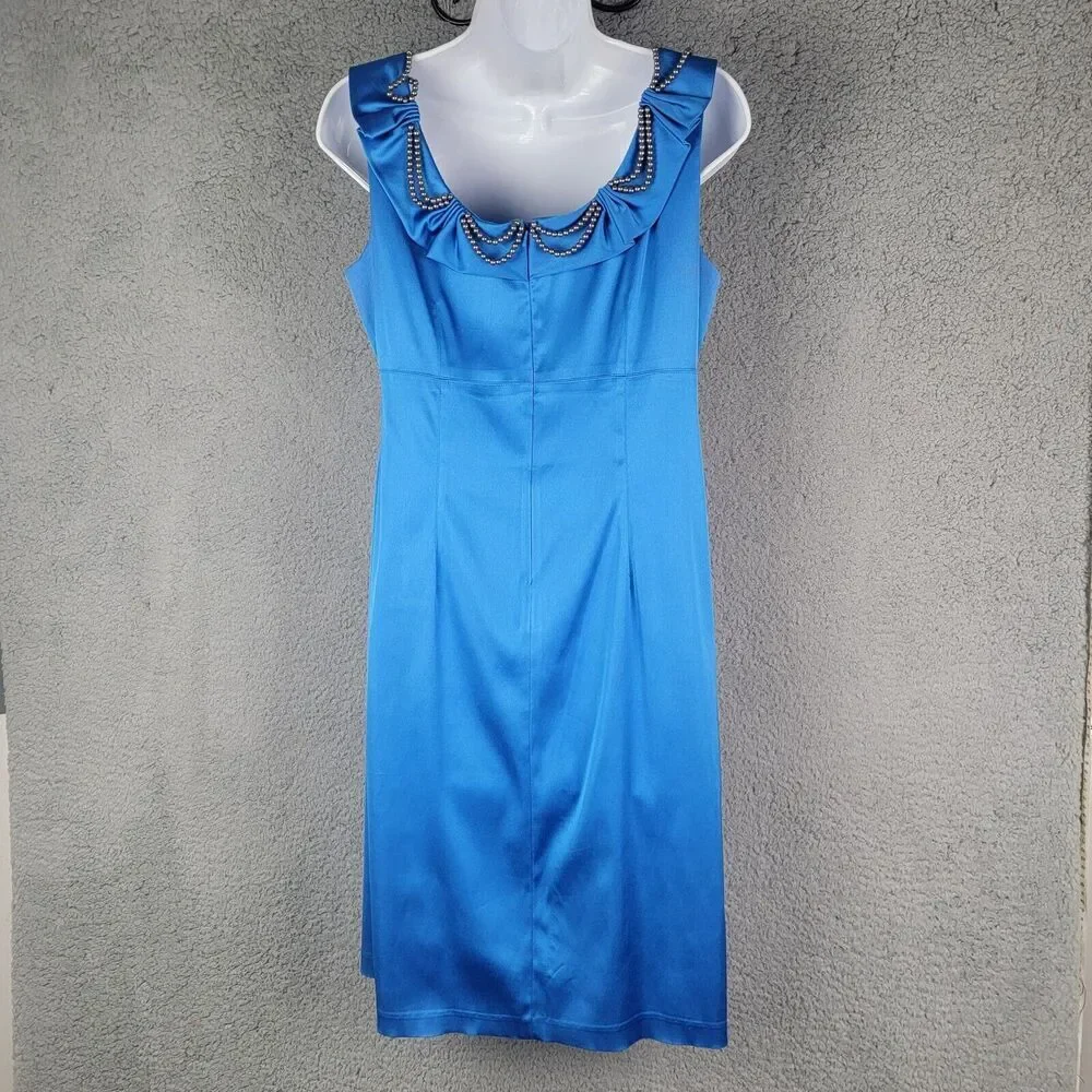 Donna Ricco New York Dress Womens 8 Ruched Cocktail Dressy